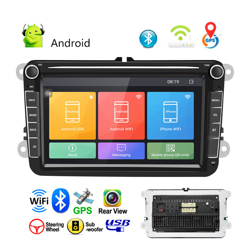 Cross-Border Android 8.1 Thin Car GPS Navigation Stereo 8-Inch Capacitive Touch Screen Bluetooth MP5