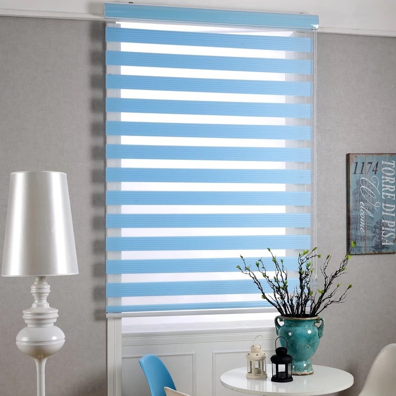 Solid Color Soft Gauze Curtain Korean-Style Shading Double-Layer Louver Curtain Bathroom Home Soft G