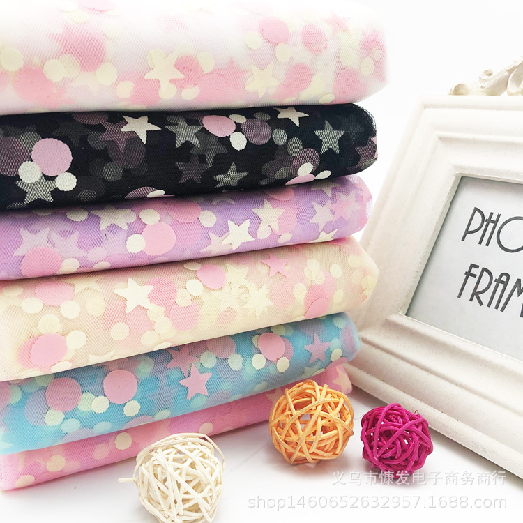 Mucilage Mickey Star Mesh Soft Fabric Stage Clothing Perform...