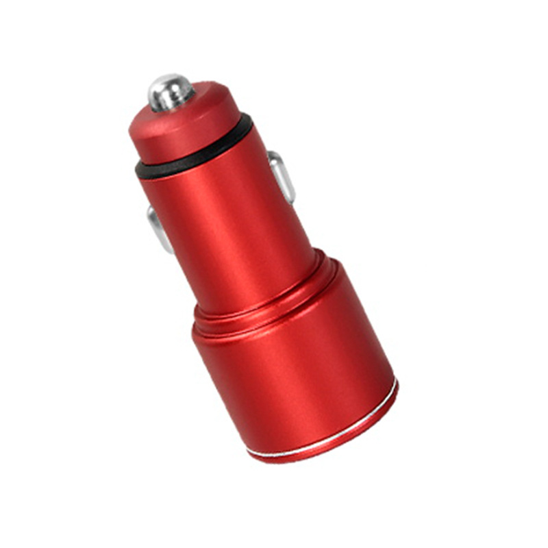 Cross-Border Dedicated Dual Qc3.0 Phone Fast Charge Metal Smart Car Charger Mini Car Phone Charger C