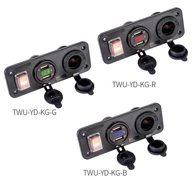 Charger 1224V Lighting Furniture Electrical Appliance Modified General Car Dual USB with Digital Dis