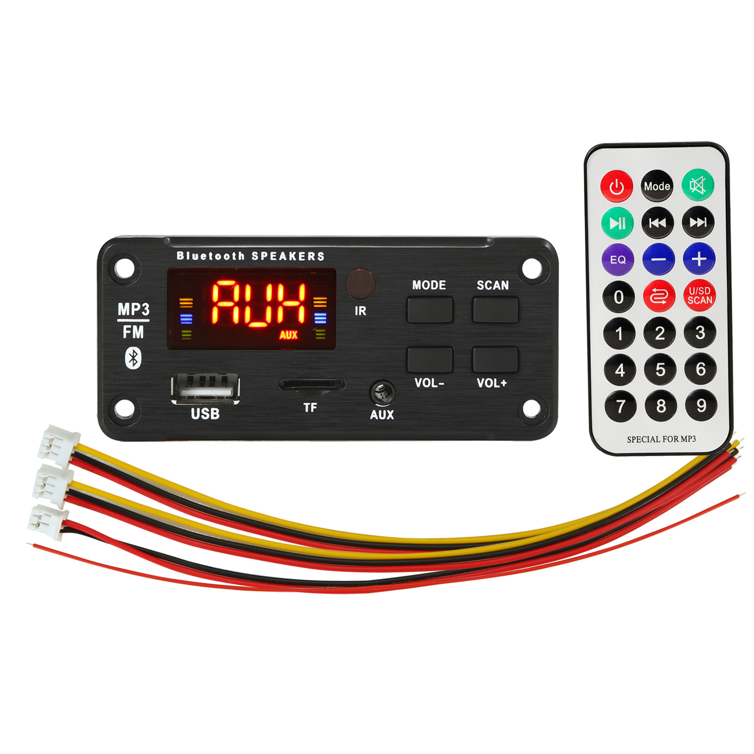 Direct Sales Car Audio Bluetooth MP3 Decoder Board Color Screen Display Bluetooth Version 5.0 MP3 De