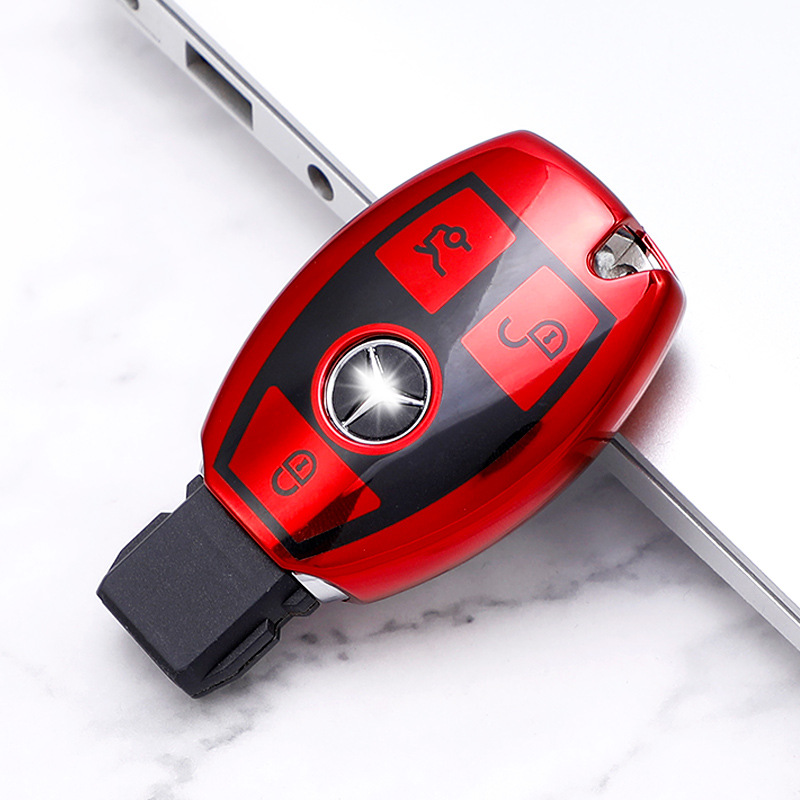 Applicable to Two-Piece Set Benz E-Class S Class GLK Car E260s Shell C Class Car Key Cover TPU Merce