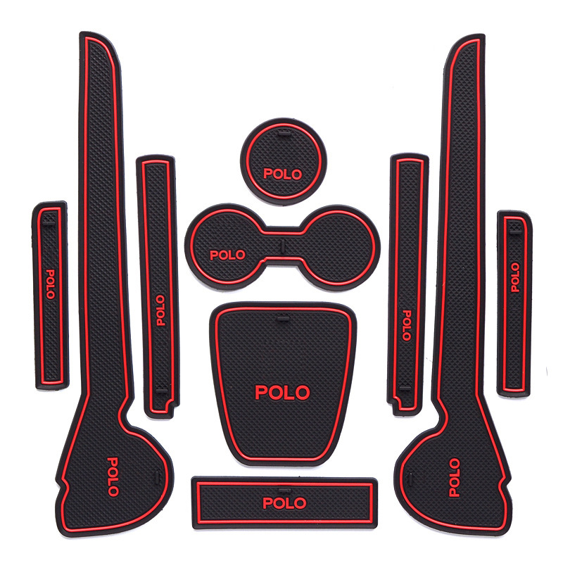 Polo Gate Slot Mat Car Interior Design Modification Armrest Box Mat Polo Water Cup Mat Dedicated Mat