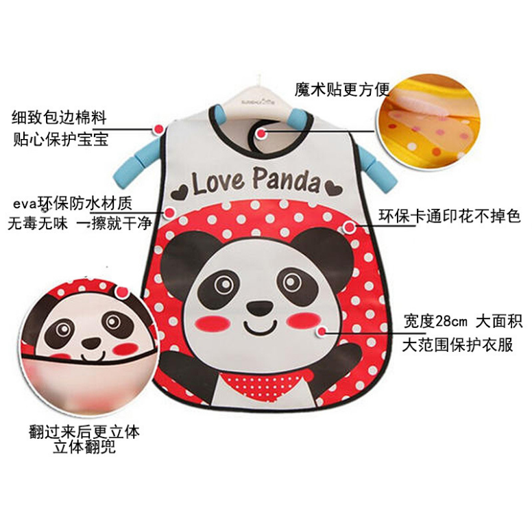 儿童围兜 婴儿口水巾 魔术贴防脏防水围嘴