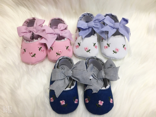 Baby Shoes Princess Shoes Canvas Shoes Super Soft Bowknot Baby Shoes Toddler Shoes Manufacturers 