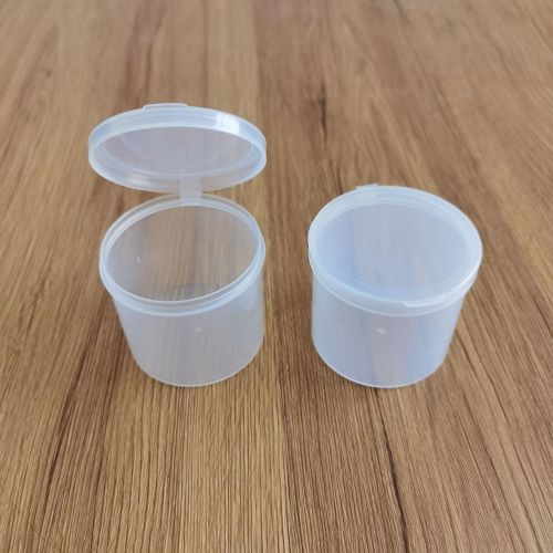 factory direct sales plastic round barrel box powder puff packing box pp one-piece flip round box quality and quantity guarantee