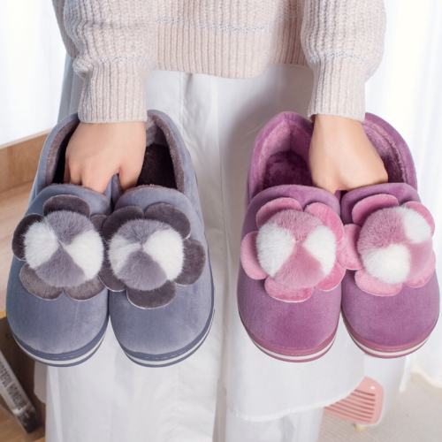 new cotton shoes for female students thickened warm fleece-lined home indoor confinement home craft cotton shoes