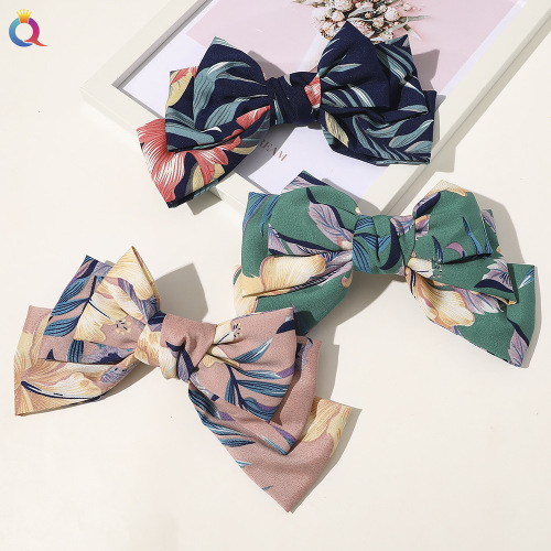 cross-border new three-layer oversized bow barrettes floral spring clip versatile fashion knotted bag waist top clip