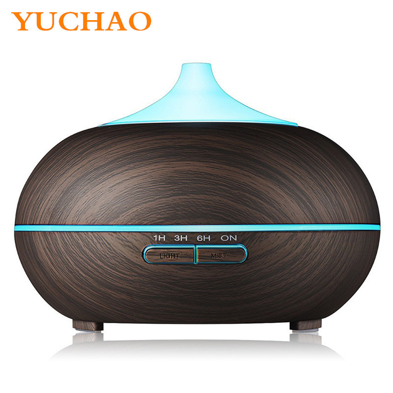 Factory Direct Sales 300ml Colorful Wood Grain Humidifier Aromatherapy Machine Household Mute Small 