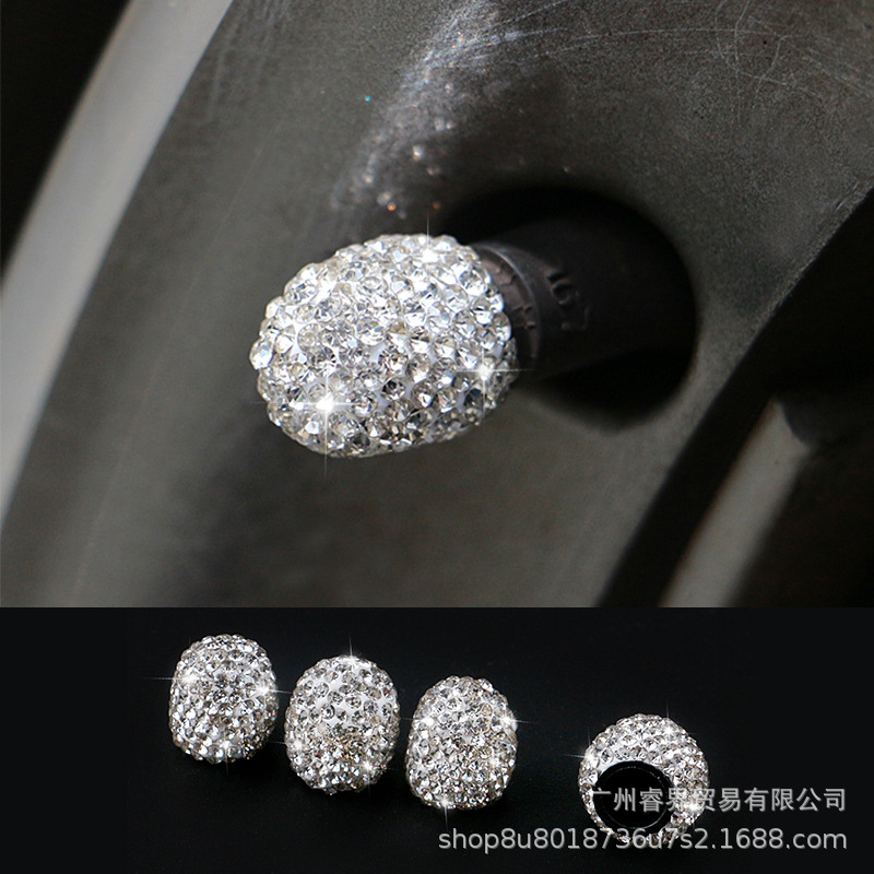 2019 Amazon Wish Diamond Valve Cap Creative Modification Car Tire Cap Diamond Valve Core Cap