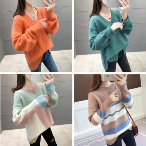 Autumn and Winter Women‘s Thick Clearance Sweater Sweater Fashion Miscellaneous Women‘s Sweater Foreign Trade Tail Goods Stall Wholesale