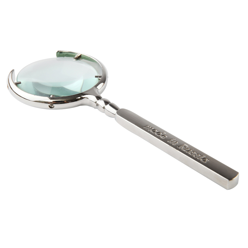 俄式银色放大镜 精美礼品手持式放大镜 金属放大镜 厂家批发