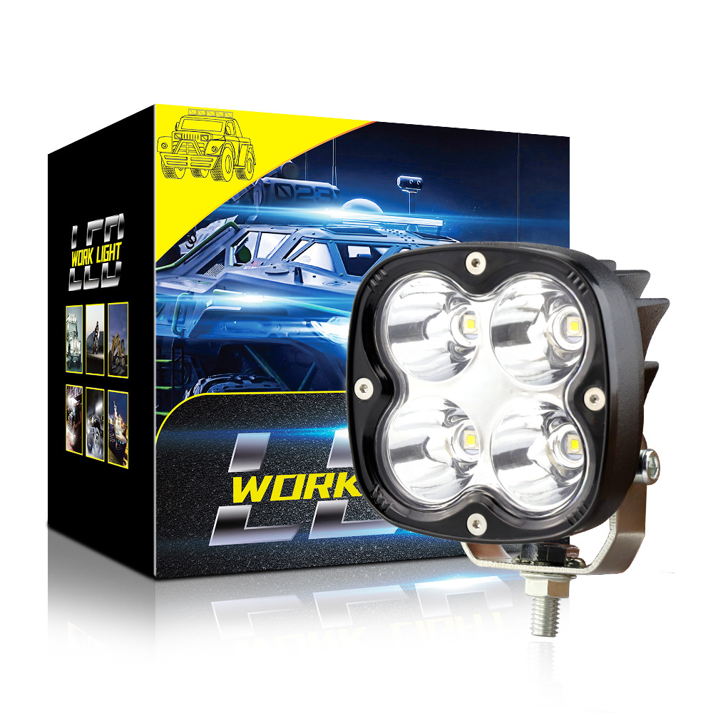 Automobile Led Working Lamp Spotlight 9-80v 4led 40W High Power Engineering Modification Spotlight F