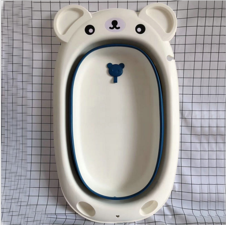 婴幼儿童折叠浴盆 新生儿可坐躺托通用洗澡桶 宝宝家用洗澡盆