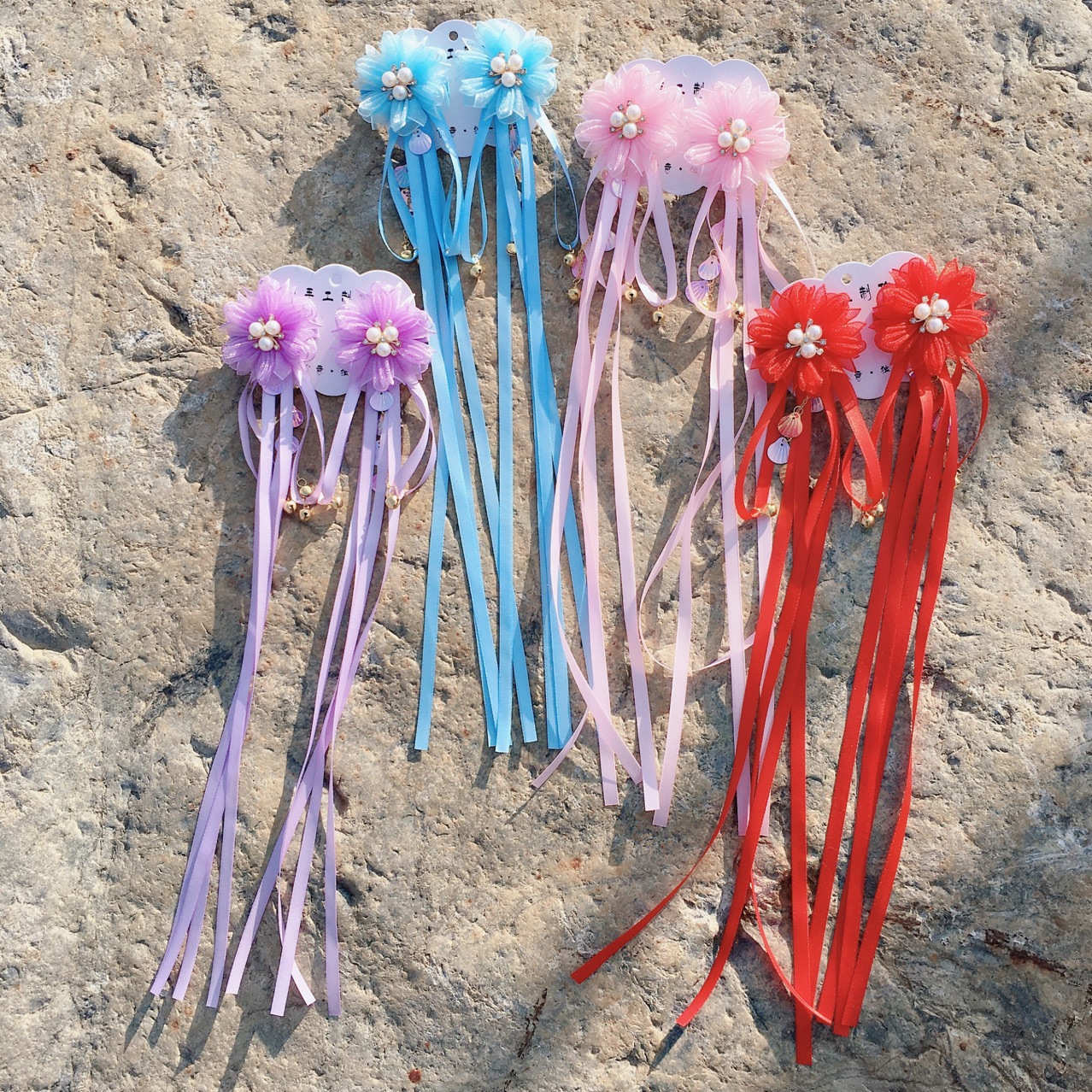 Fairy Ancient Style Flower Hairpin Mesh Floral Pearl Tassel ...