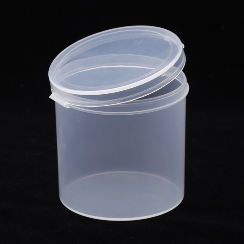 new factory direct sales transparent pp60 * 60mm round barrel plastic box powder puff cosmetic box universal packing box