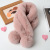 Imitate Rex Rabbit Fur Scarf Women's Autumn and Winter Warm Scarf Artificial Fur Solid Color Scarf  Fur Ball Scarf Thick