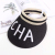 Internet Celebrity Letters Air Top Sunhat Women's Summer Sun Protection Headless Straw Hat Beach Straw Woven Peaked Sun Hat