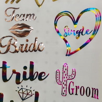 烫图烫画 热转印刻字膜烫图 镭射pet刻字膜烫图烫画 服装辅料商标