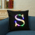 Gm215 Colored Lights Letters Pillow Cover Ins Internet Celebrity Flannel Sofa Cushion Cover Home Fabric Craft Pillow Customization