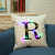 Gm215 Colored Lights Letters Pillow Cover Ins Internet Celebrity Flannel Sofa Cushion Cover Home Fabric Craft Pillow Customization