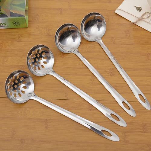Hot Pot Restaurant 7cm Stainless Steel soup Spoon Spoon Household Long Handle Stainless Steel Soup Spoon Colander Hot Pot Soup Spoon