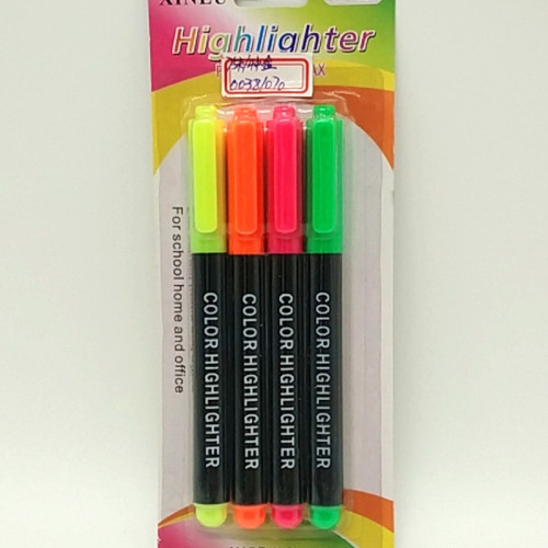 Sunshine Department Store XL-229 Suction Card 4，3PCs Fluorescent Pen Student Marking Pen Office Supplies