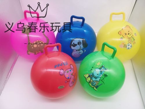 stall 25cm handle ball children‘s grasping toy cartoon pattern pvc inflatable ball ball manufacturer wholesale