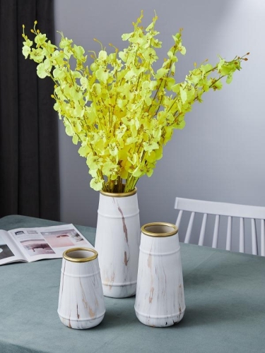 marbling golden edge series ceramic vase boutique decoration home vase ornaments