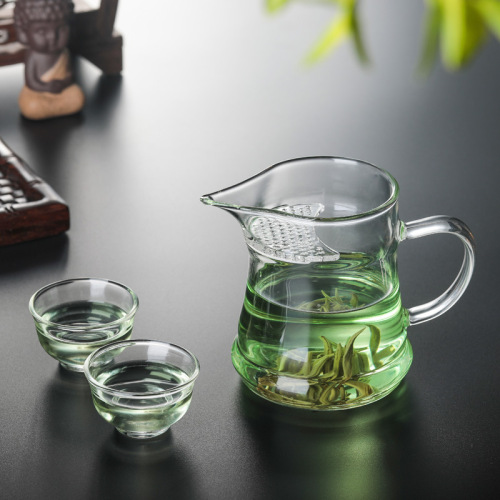 heat-resistant glass fair cup integrated crescent fair cup kung fu tea set tea seafood tea maker glass uniform cup