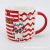 Factory Direct Sales Russian Valentine's Day Ceramic Cup Red Handle Customizable Mug
