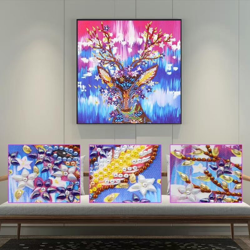 市场 义乌国际商贸城一区 1楼 玩具 安娜工艺钻石画数学油画工艺品