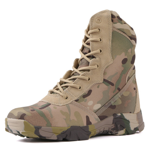 Autumn and Winter Non-Slip Wear-Resistant Python Pattern Camouflage Military Boots Combat Boots Combat Boots Special Desert Boots High-Top Slippers Hiking Shoes