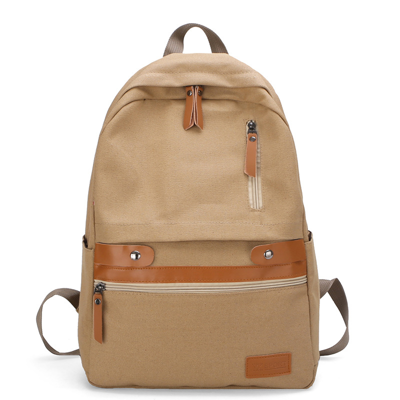 Foreign Trade New Canvas Bag Korean Casual Female Outdoor Backpack Fashion Trend Simple Backpack Stu