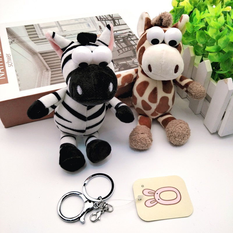 New Ins Big Eye Net RedBull Doll Pendant Keychain Girl Creative Cute Plush School Bag Bag Charm