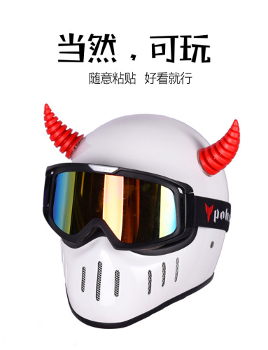 electric car helmet decoration luminous size horn motorcycle helmet demon sucker horn universal