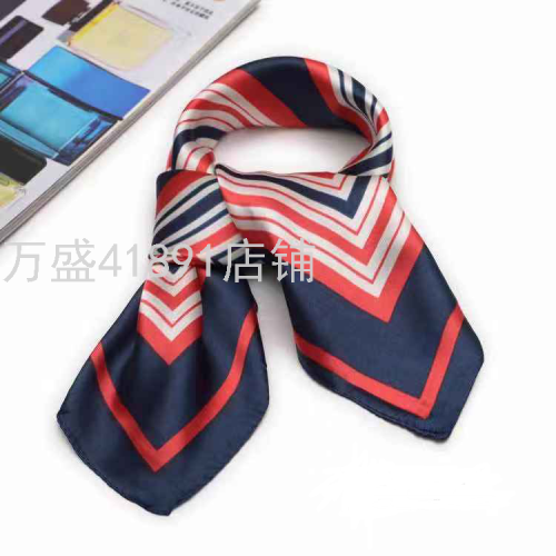 stewardess korean style decorative scarf scarf scarf fashionable all-match shirt bow tie tie women‘s small square scarf 50cm