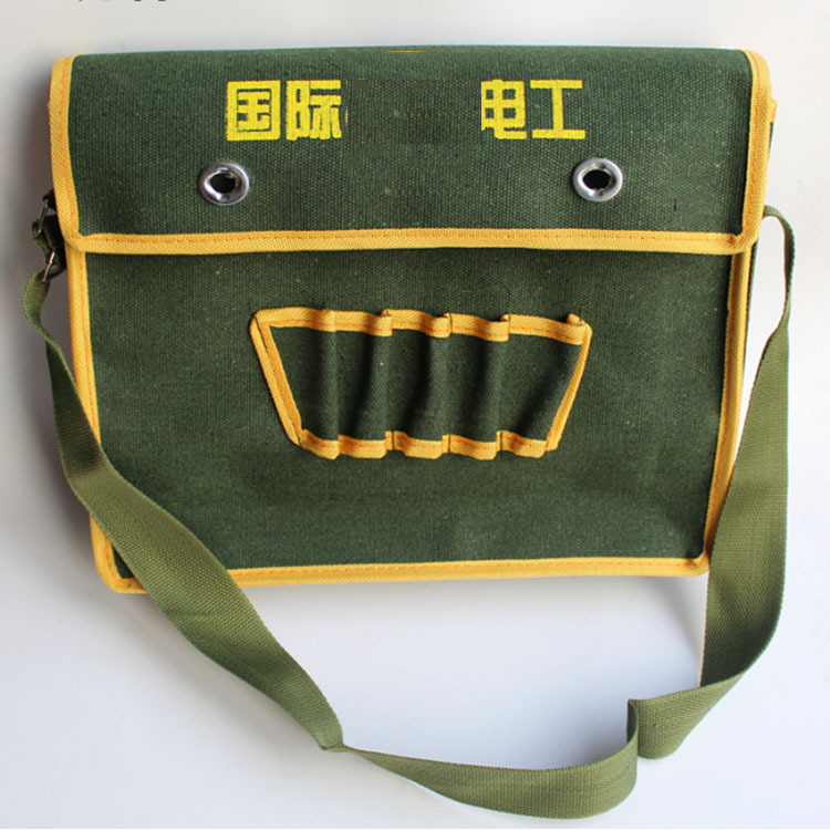 Green Canvas Electrician Woodworking Kit Thickened Canvas Toolkit Maintenance Kit Multifunctional Ca