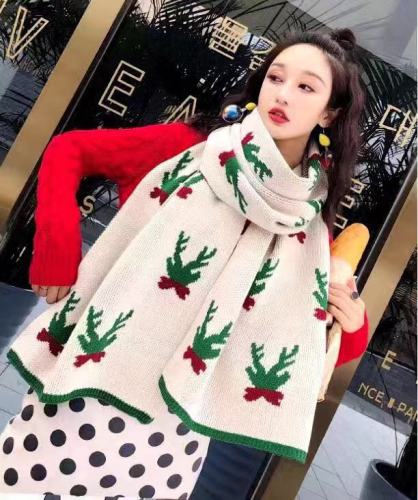 autumn and winter knitted warm all-match japanese shawl female soft girl student soft girl christmas gift scarf