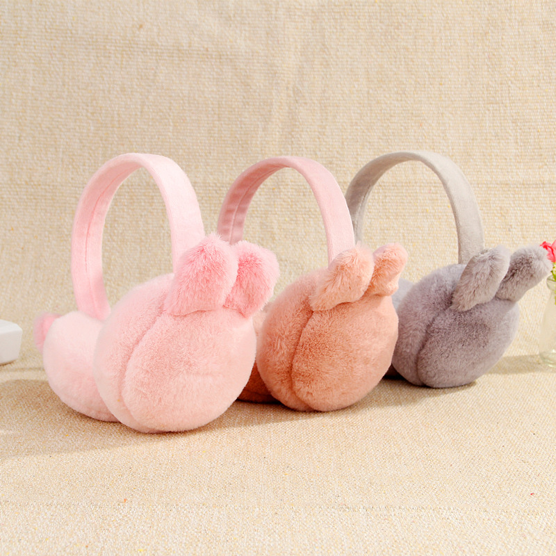 Spot Supply Imitate Rex Rabbit Fur Foldable Rabbit Ears Winter Warm-Keeping Earmuffs Winter Ear Warm