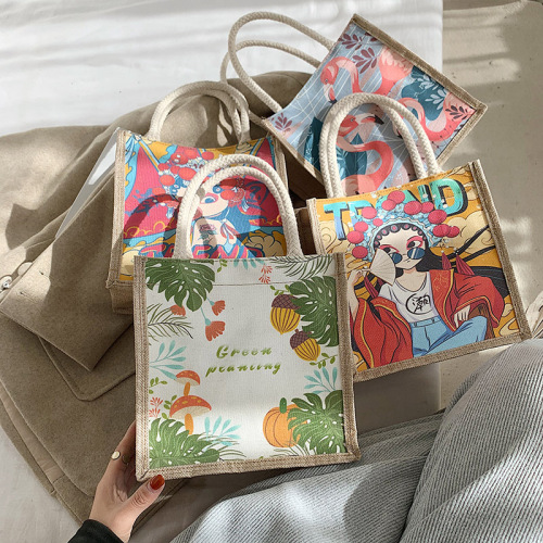 Chinese Style Printing handbag Shopping Bag Beijing Opera Personalized Creative Handbag Canvas Bag