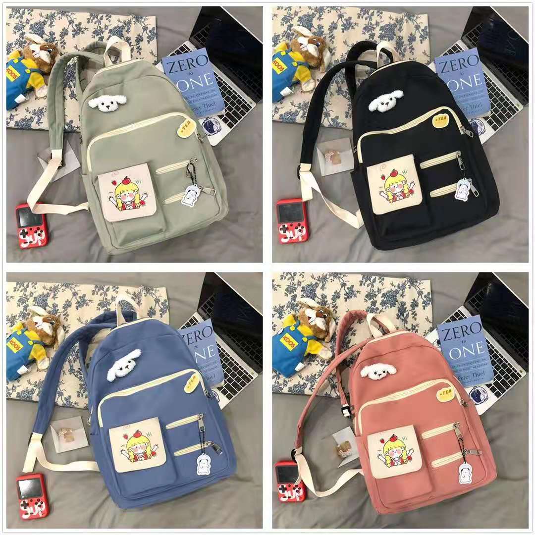 Buhechu New Nylon Strawberry Girl Schoolbag Casual Bag Multi-Functional Schoolbag Original Creative