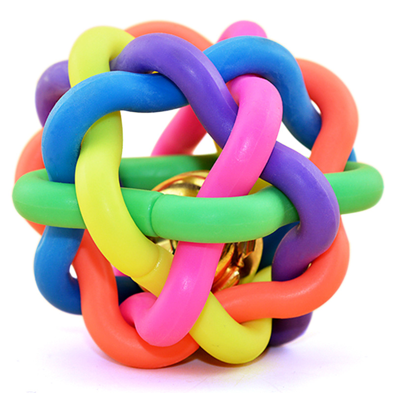 Colorful Bell Ball Toy Cat the Toy Dog Toy Bite-Resistant Be...