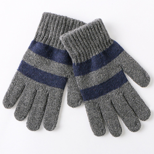 winter new men‘s cold-proof warm gloves cycling fleece-lined wool knitted gloves women‘s stall supply wholesale