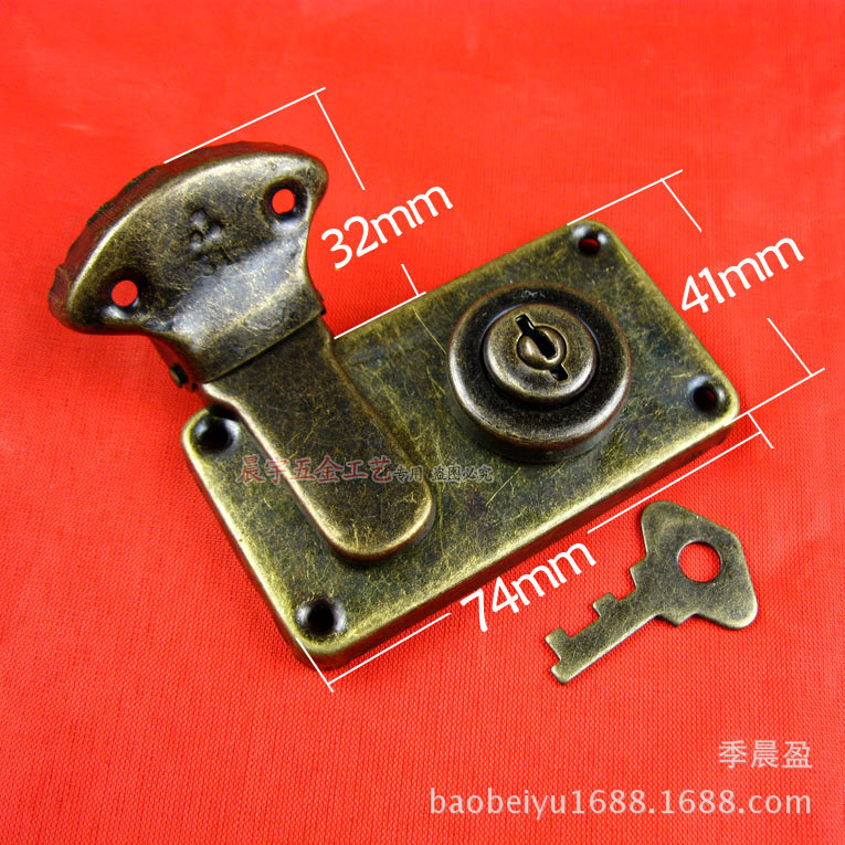 Packaging Hardware Wooden Box Box Buckle Antique Lock Farfal...