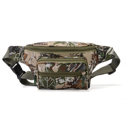 Camouflage Men‘s Belt Bag Large Capacity Outdoor Sports Phone Waist Bag Multi-Functional Men‘s Chest Bag