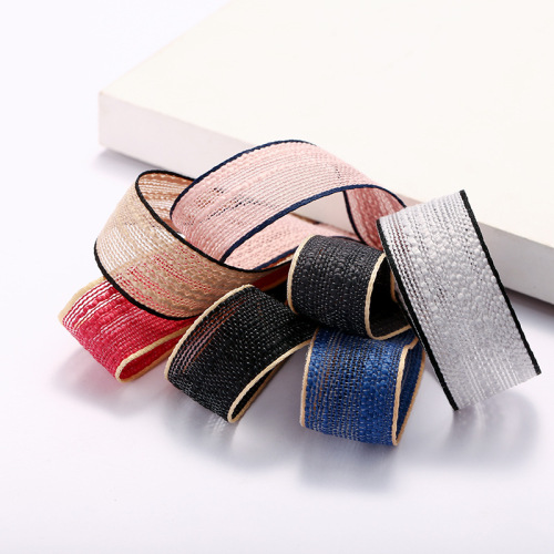 Factory Direct Supply Multi-Specification New Korean Ribbon Big-Belly Yarns Mesh Ribbon Polyester Cotton Gift Band Decorative Hair Accessories