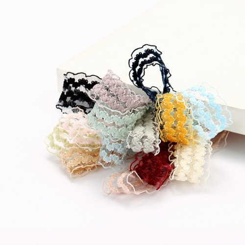 New Products in Stock Korean Ribbon Mesh Lace Bow Flower Packing Ribbon Clothing Clothing Textile Accessories