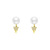 Xuping Jewelry Simple 2021 New Short Temperamental Micro Inlaid Zircon Small Shell Bead Stud Earrings in Stock Wholesale
